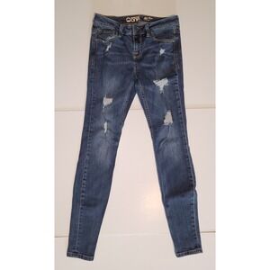 Warehouse one Jeans Womens Size 26Reg Blue Dark Wash Mid Rise Skinny Preppy